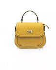 Golden Yellow Elegance Leather Shoulder Bag