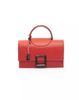 Radiant Red Leather Shoulder Bag