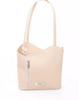 Chic Pink Leather Backpack for Sophisticated Style