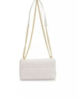 Chic White Leather Shoulder Flap Bag