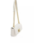 Chic White Leather Shoulder Flap Bag