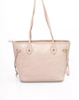 Elegant Pink Shoulder Bag with Golden Accents