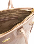 Elegant Pink Shoulder Bag with Golden Accents