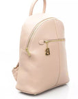 Elegant Golden-Detailed Pink Backpack