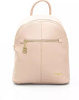 Elegant Golden-Detailed Pink Backpack