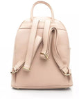 Elegant Golden-Detailed Pink Backpack