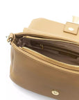 Golden Detail Beige Shoulder Bag