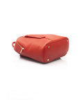 Chic Red Backpack with Golden Accents