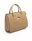 Beige Golden Detail Shoulder Bag