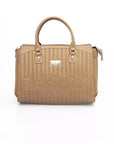 Beige Golden Detail Shoulder Bag