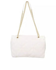 Beige Elegance Flap Shoulder Bag