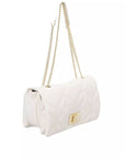 Beige Elegance Flap Shoulder Bag