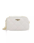 Elegant White Double Compartment Shoulder Bag