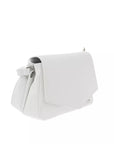 Elegant White Leather Shoulder Bag