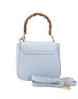 Elegant Light Blue Shoulder Bag with Golden Accents