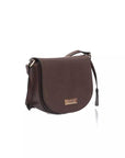 Chic Brown Crossbody Elegance with Golden Accents