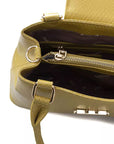 Elegant Yellow Double-Compartment Shoulder Bag