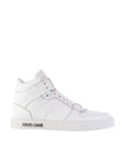 White Suede High-Top Sneakers