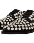 Crystal-Embellished Leather Formal Flats