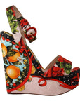 Elevate Your Step in Multicolor Brocade Heels