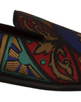 Multicolor Jacquard Slide-On Loafer Slippers