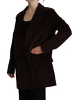 Elegant Burgundy Double-Breasted Trench Coat