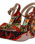 Elevate Your Step in Multicolor Brocade Heels