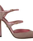 Pink Glitter High Heel Sandals