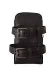 Elegant Black Leather Double-Strap Multi Kit