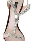 Crystal-Embellished Stiletto Sandals