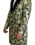 Elegant Gold Green Jacquard Sicilia Jacket