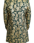 Elegant Gold Green Jacquard Sicilia Jacket