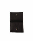 Elegant Black Leather Multi-Kit Trifold Wallet