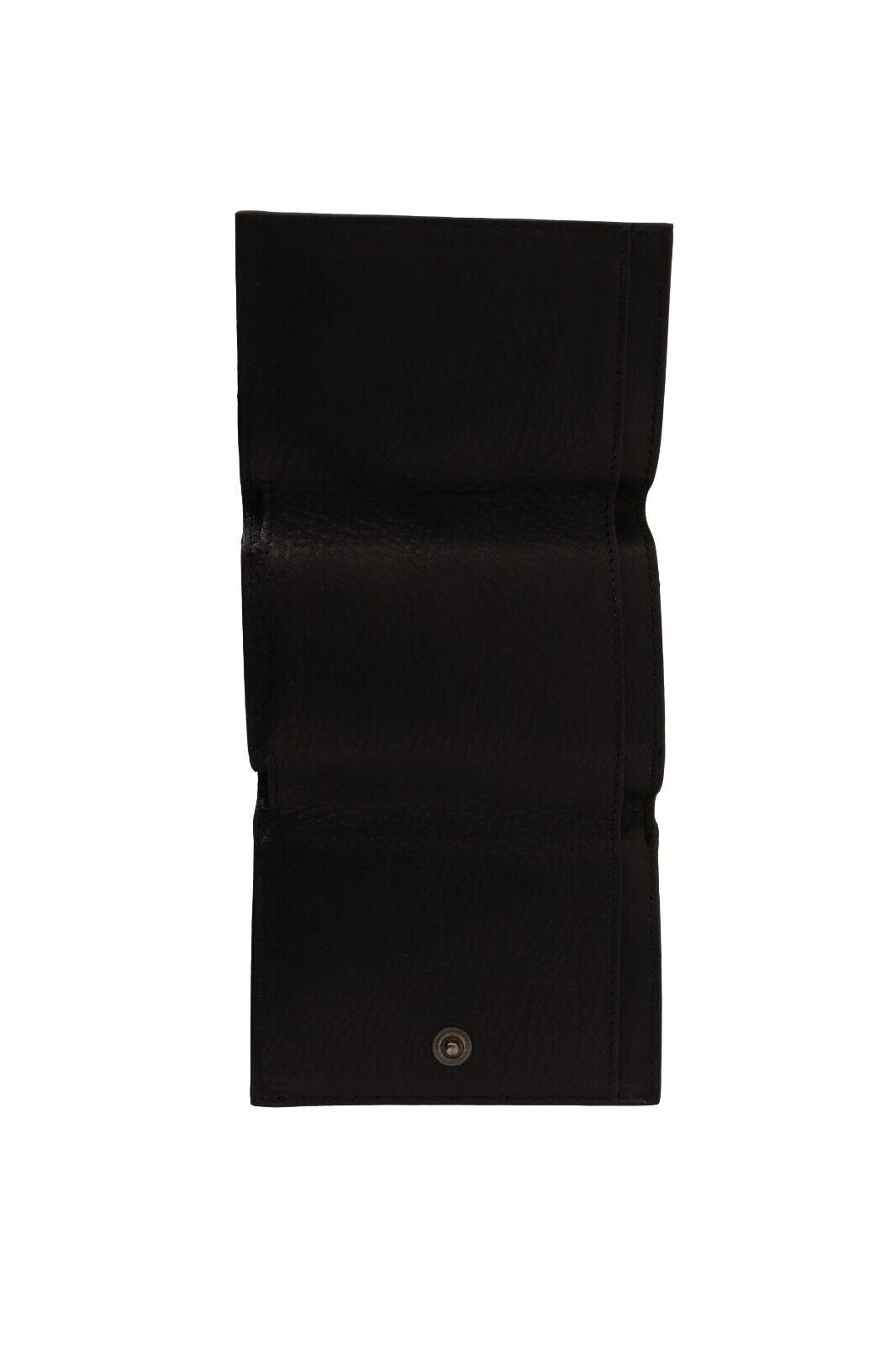 Elegant Black Leather Multi-Kit Trifold Wallet
