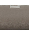 Beige Continental Zip Leather Wallet