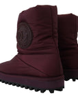 Elegant Bordeaux Mid Calf Boots