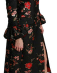 Elegant Floral Embroidered Trench Coat