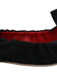 Elegant Black Suede Ballet Flats