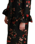 Elegant Floral Embroidered Trench Coat