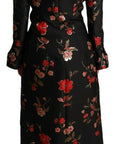 Elegant Floral Embroidered Trench Coat