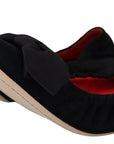 Elegant Black Suede Ballet Flats