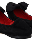 Elegant Black Suede Ballet Flats