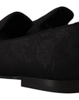 Elegant Jacquard Slide On Loafers Flats