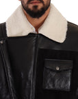 Elegant Shearling Biker Jacket