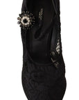 Elegant Black Lace Stiletto Pumps