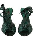 Emerald Exotic Leather Heeled Sandals