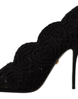 Elegant Black Lace Stiletto Heels