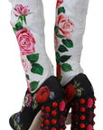 Floral Embellished Socks Boots