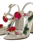 Keira Crystal-Embellished Ankle Strap Heels