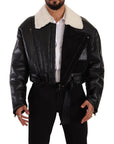 Elegant Shearling Biker Jacket